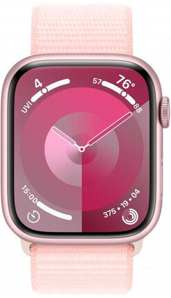 Смарт-годинник Apple Watch Series 9 GPS 45mm Pink Aluminium Case with Light Pink Sport Loop (MR9J3QP/A)