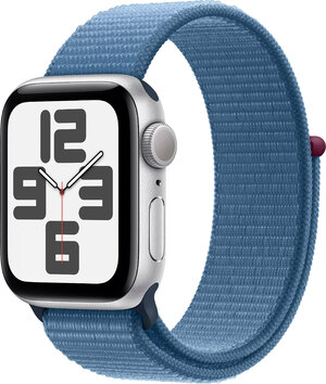 Смарт-годинник Apple Watch SE GPS 40mm Silver Aluminium Case with Winter Blue Sport Loop (MRE33QP/A)