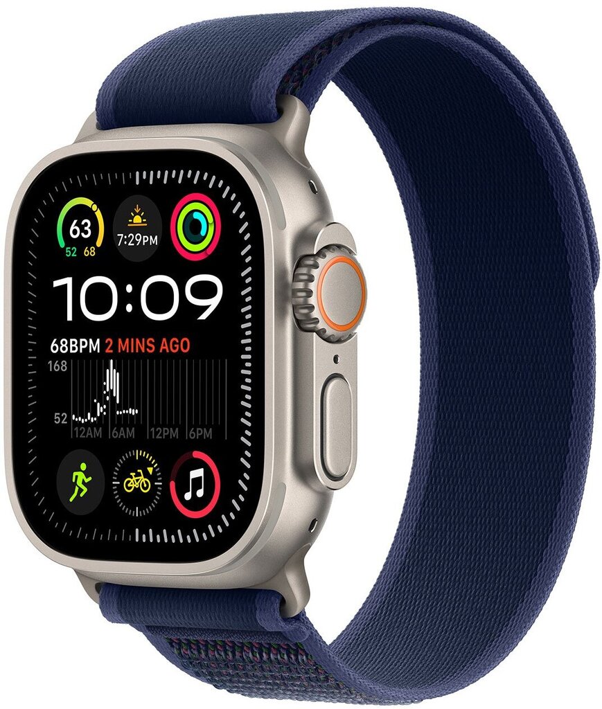 Смарт-годинник Apple Watch Ultra 2 GPS + Cellular 49mm Natural Titanium Case with Blue Trail Loop - S/M (MX4J3UL/A)